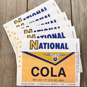 6 Vintage National Cola Soda Labels