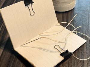 Stitching a mini journal